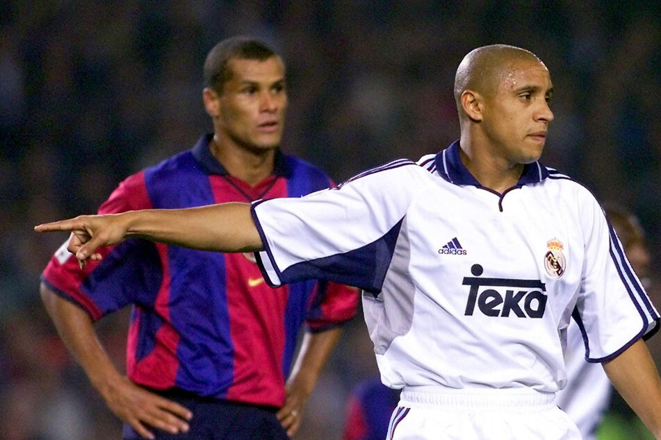 Roberto Carlos (50, r.) spielte von 1996 bis 2007 für Real Madrid. 2002 wurde er mit Brasilien Weltmeister.