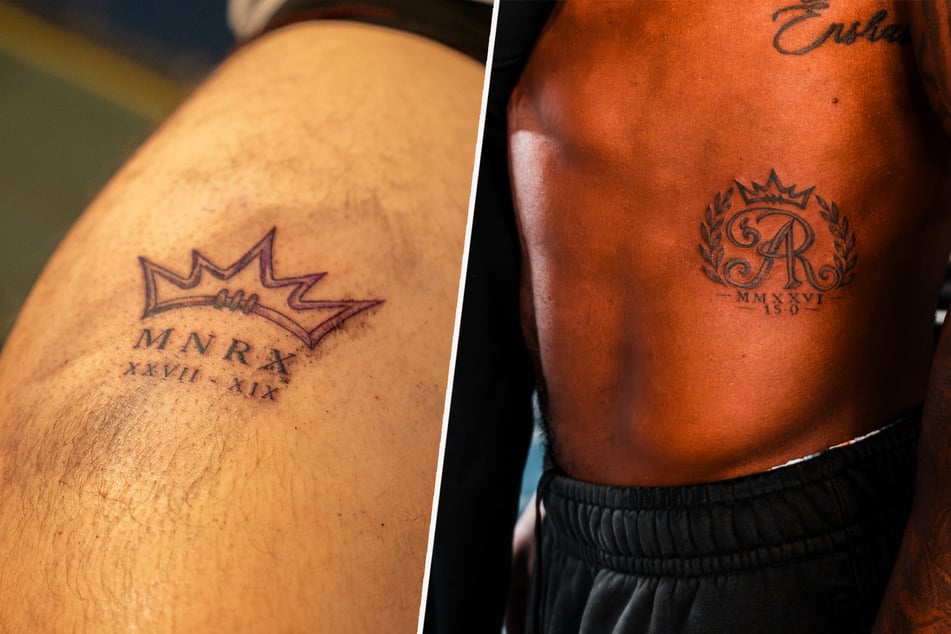 Die Spieler haben sich unterschiedliche Körperstellen und mitunter abweichende Logos stechen lassen.