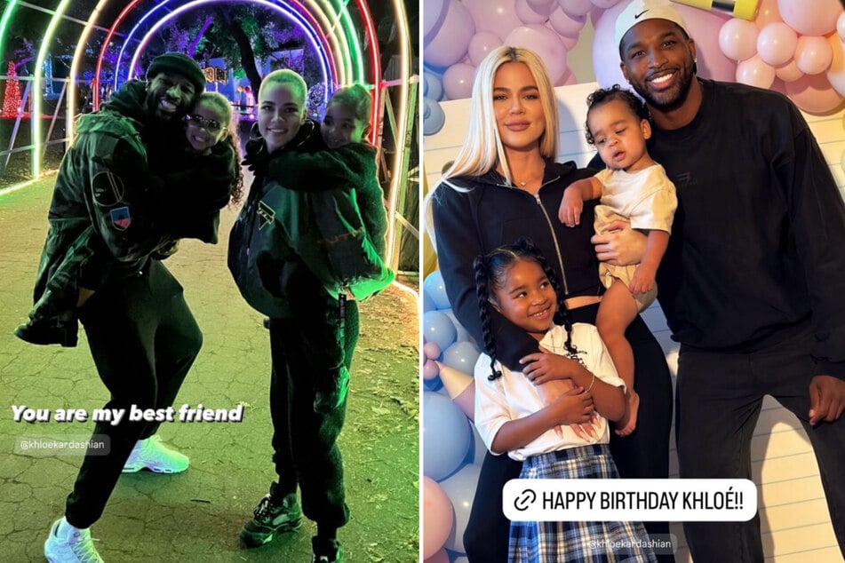 Tristan Thompson honored his "best friend" Khloé Kardashian (c.) on the reality star's 40th birthday.