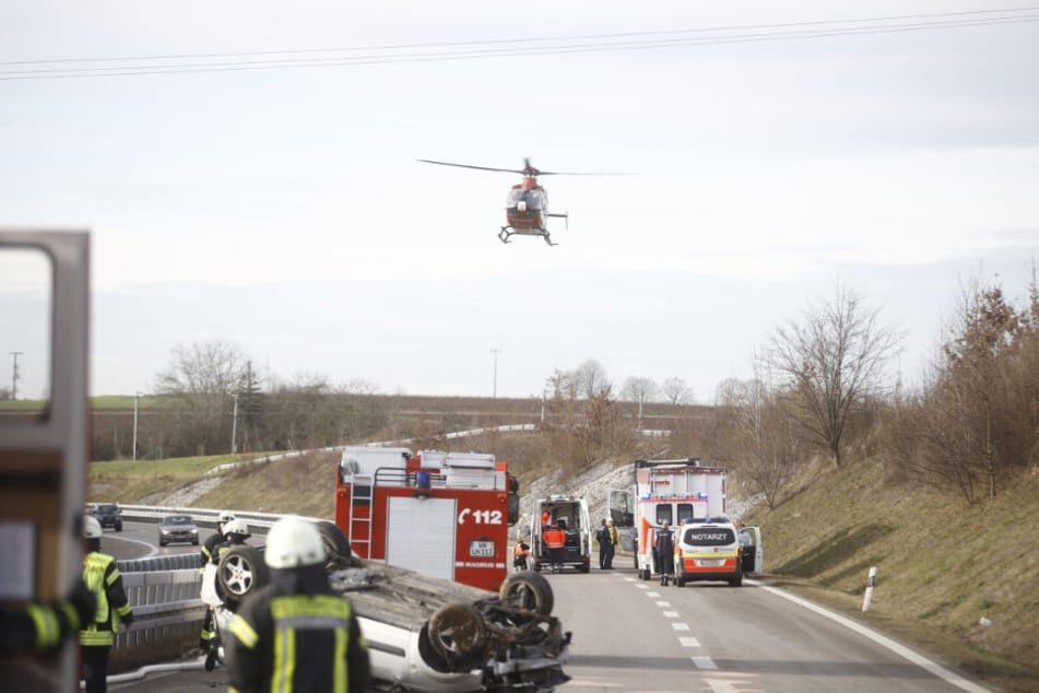 Ein Rettungshubschrauber war im Einsatz.
