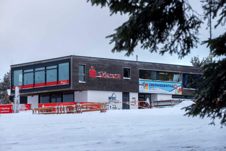Die Oberwiesenthaler Ski-Arena am Trainings- und Wettkampfgelände des Fichtelbergs.
