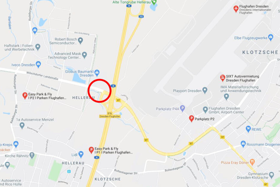 Auf diesem Abschnitt der Wilschdorfer Landstraße geschah der Unfall.