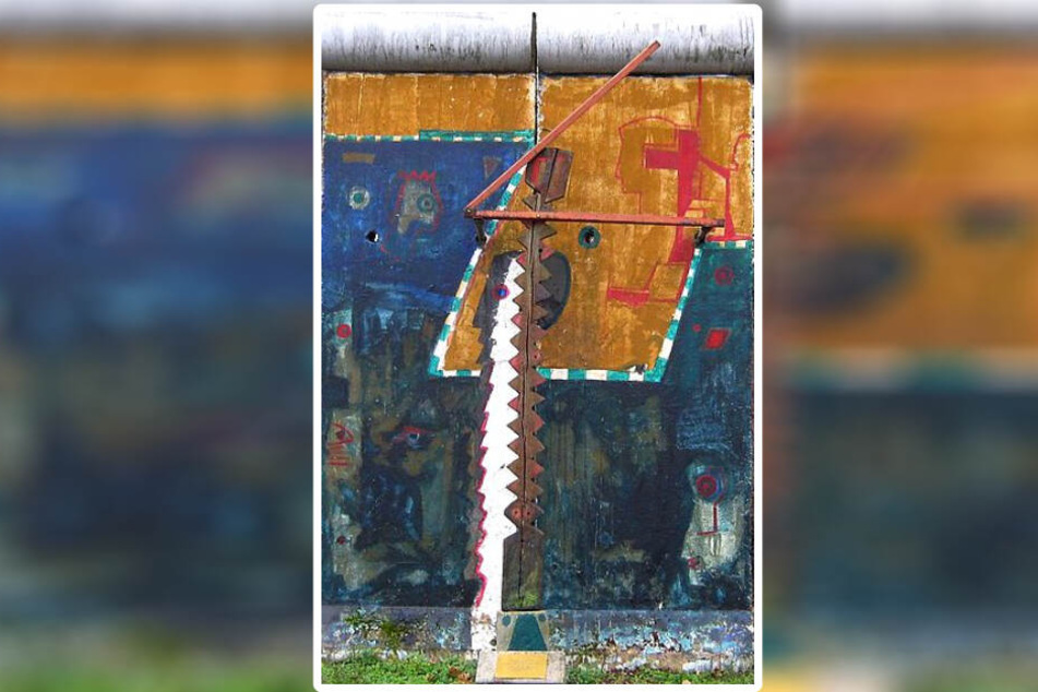 So sah das Teilstück der Mauer aus.