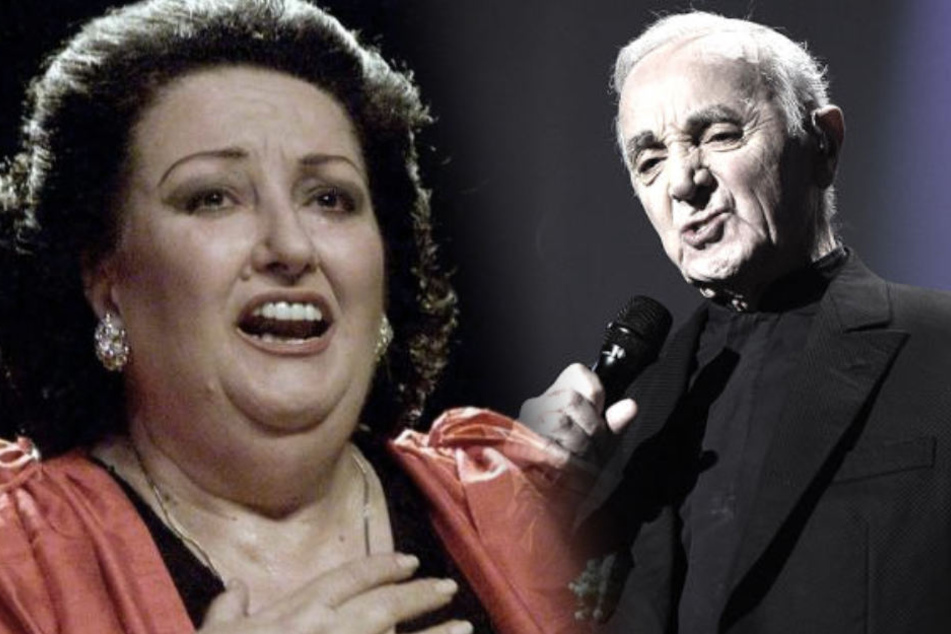 Montserrat Caballé und Charles Aznavour.