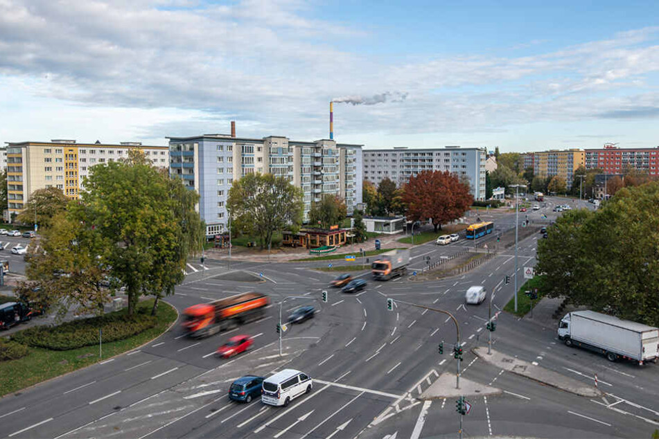 Durch Neulinge größeren Leerstand abgewendet: Im Chemnitzer Zentrum (hier Blick auf Kreuzung Hartmann- und Theaterstraße) wohnen viele Ausländer.