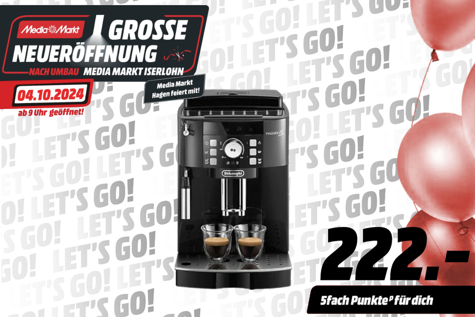 DeLonghi-Kaffeevollautomat für 222 Euro.