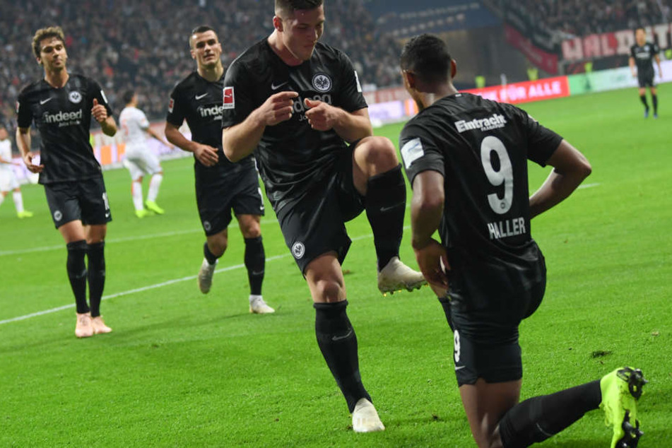 Ballermänner: Luka Jovic (links) und Sébastien Haller beim Torjubel.