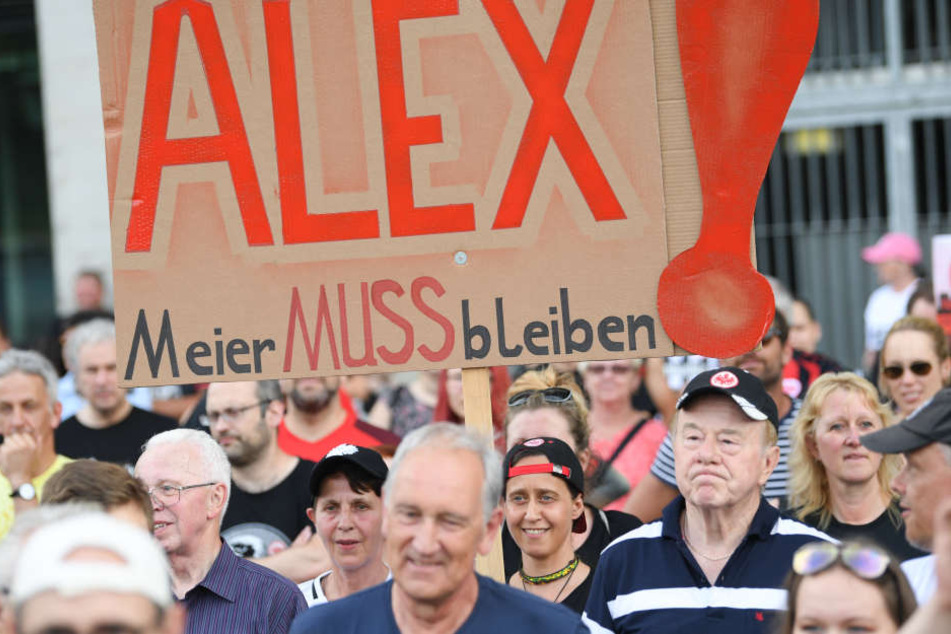 Die Fans von Eintracht Frankfurt machten sich für einen Verbleib von Alex Meier stark.