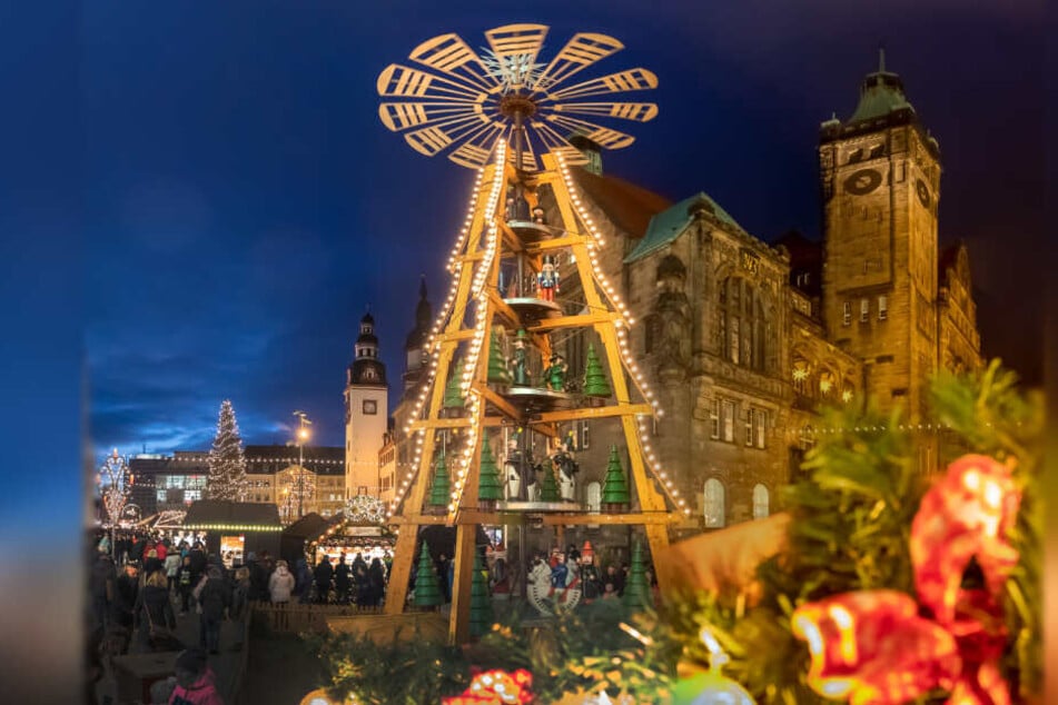 Die Stadt Chemnitz zieht ein erstes positives Fazit zum Weihnachtsmarkt.