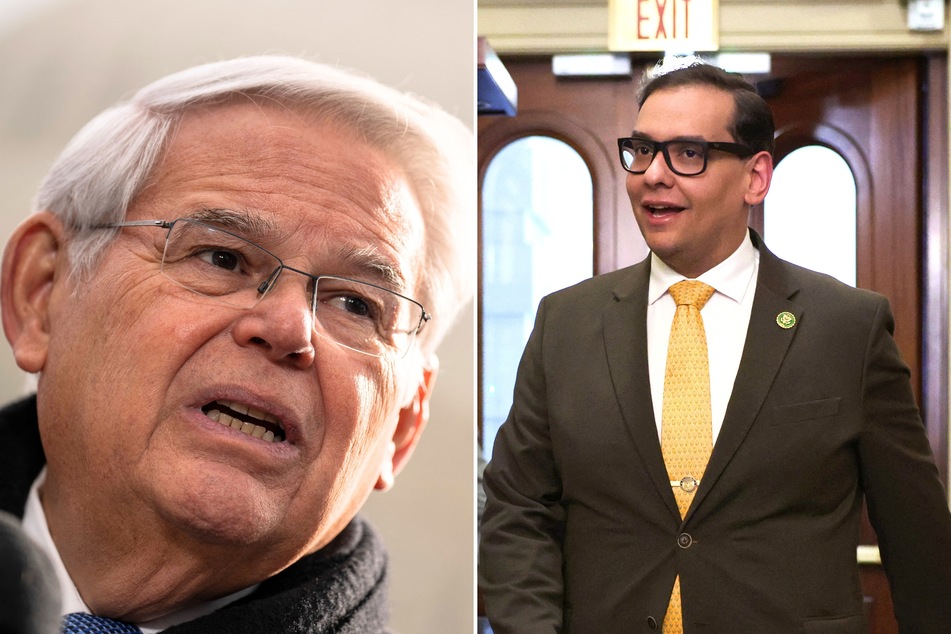 Congressman George Santos (r.) recently defended the recently indicted Senator Bob Menendez, arguing he is "innocent until proven guilty."