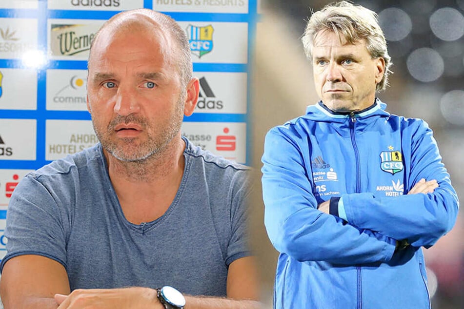 Sportdirektor Steffen Ziffert (l.) hält an der Zusammenarbeit mit Trainer Horst Steffen fest.