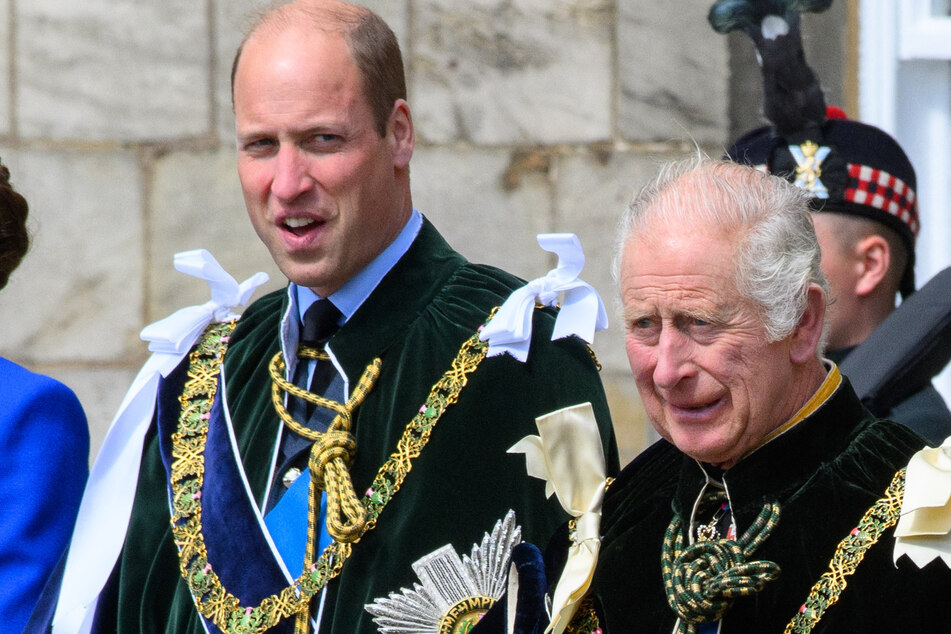 Prince William (r.) is next in line to the British throne after his father, King Charles III.