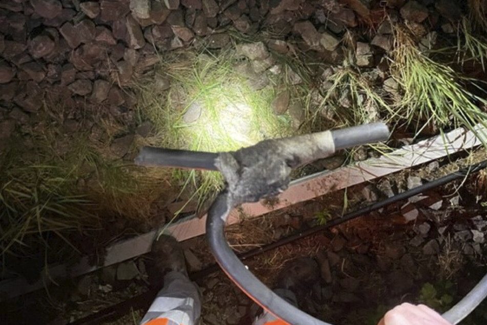 Die Diebe schnitten wichtige Kabel an den Gleisen ab.