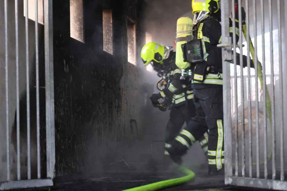 In einem Abstellraum einer Müllpressanlage war das Feuer ausgebrochen.