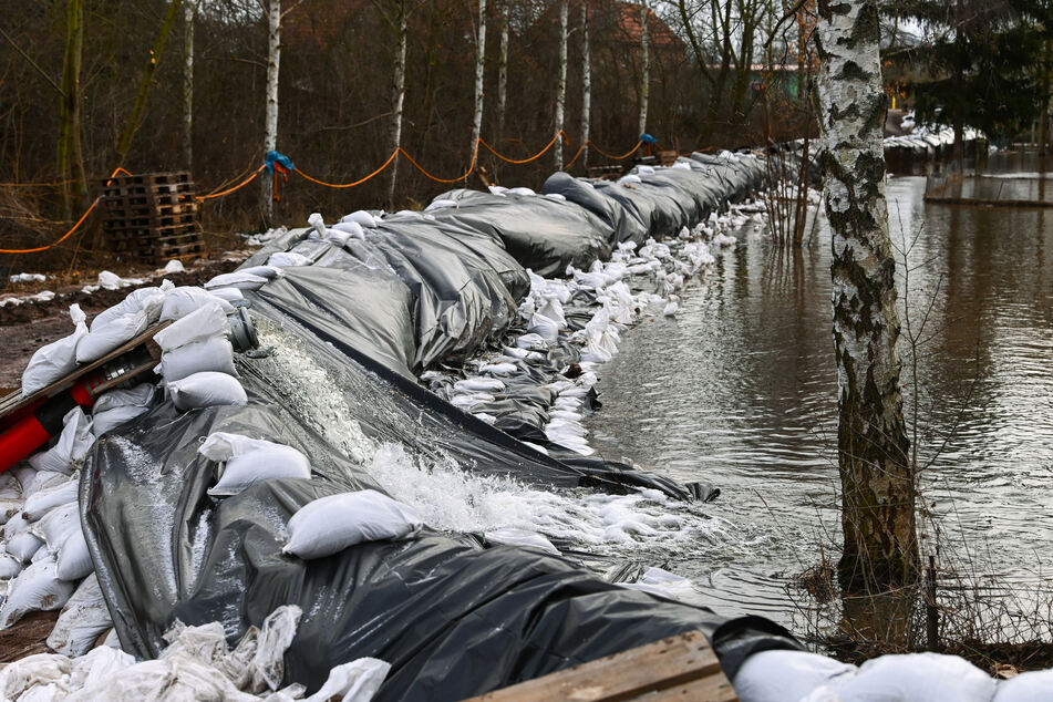 Das Wasser der Helme im Landkreis Mansfeld-Südharz steht weiterhin sehr hoch. Die Lage sei aber stabil.