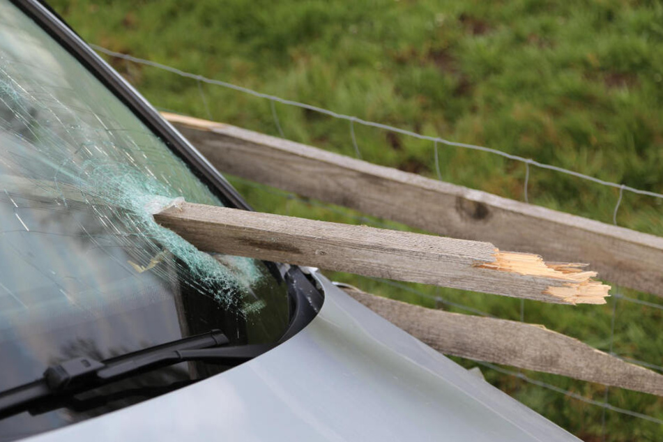 Die Zaunlatte verletzte der Fahrer tödlich.