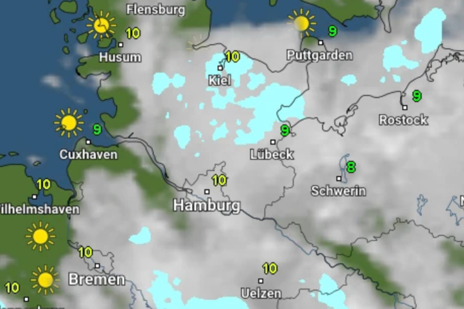 Die Höchsttemperaturen liegen bei 12 Grad.