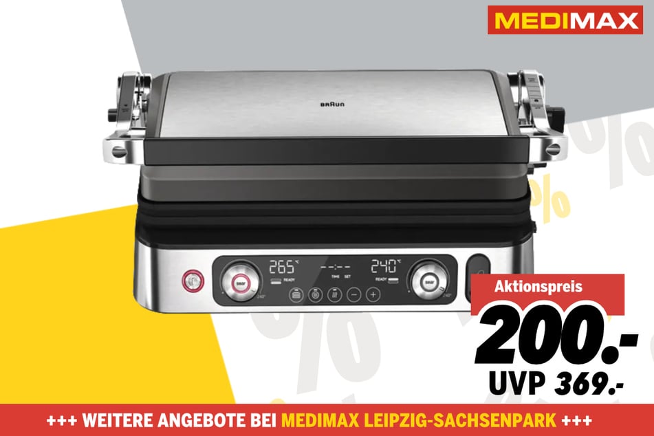 Braun-Kontaktgrill CG 9167 für 200 statt 369 Euro.