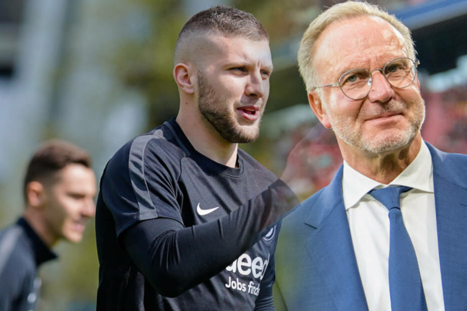 In München könnte Ante Rebic (li.) Champions League spielen. Aber Bayern-Boss Rummenigge (re.) dementiert das Wechsel-Gerücht.