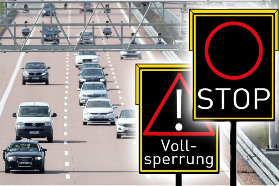 Ein Warnsystem soll Autofahrer zum Anhalten auf der A9 bringen. (Bildmontage)