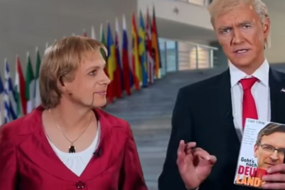 Oliver Pocher (links) macht auf Angela Merkel, Matze Knop auf Donald Trump.