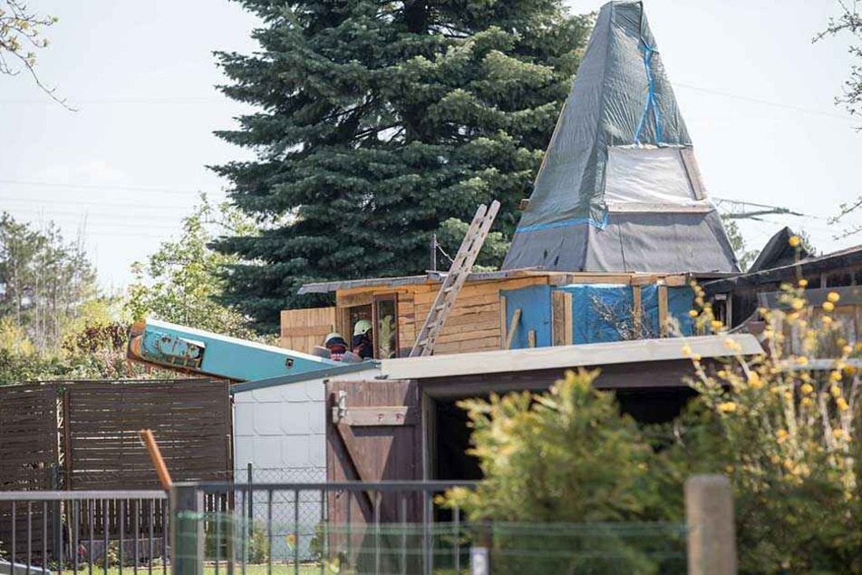 Das Huthaus wird gerade saniert, darin befindet sich der Zugang zu einem 17 Meter tiefen Schacht.