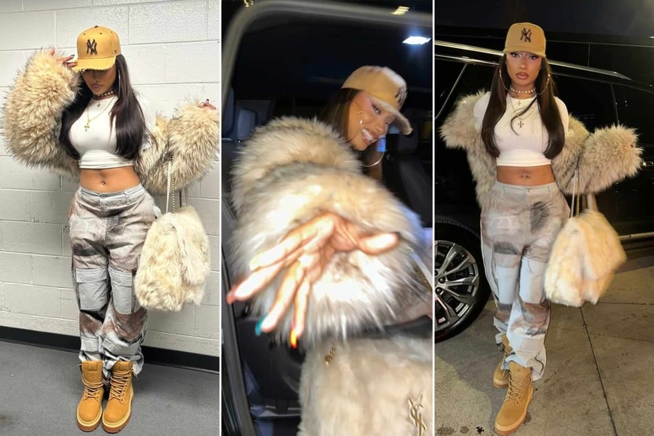 Rapper Megan Thee Stallion is bringing her fashion A-game in a new Instagram photo dump.