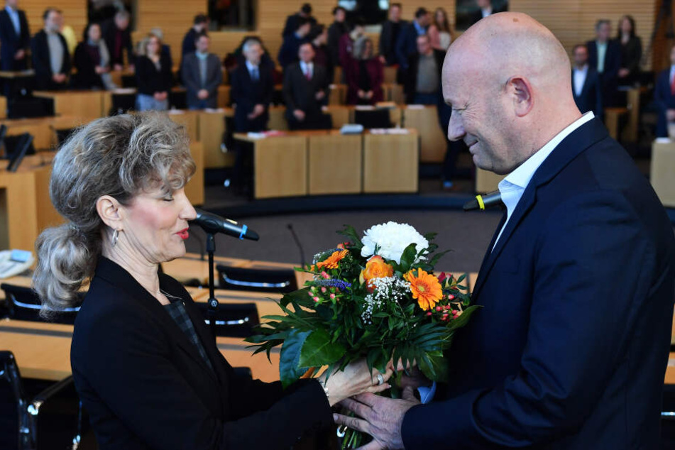 Thomas Kemmerich bei seiner Vereidigung.