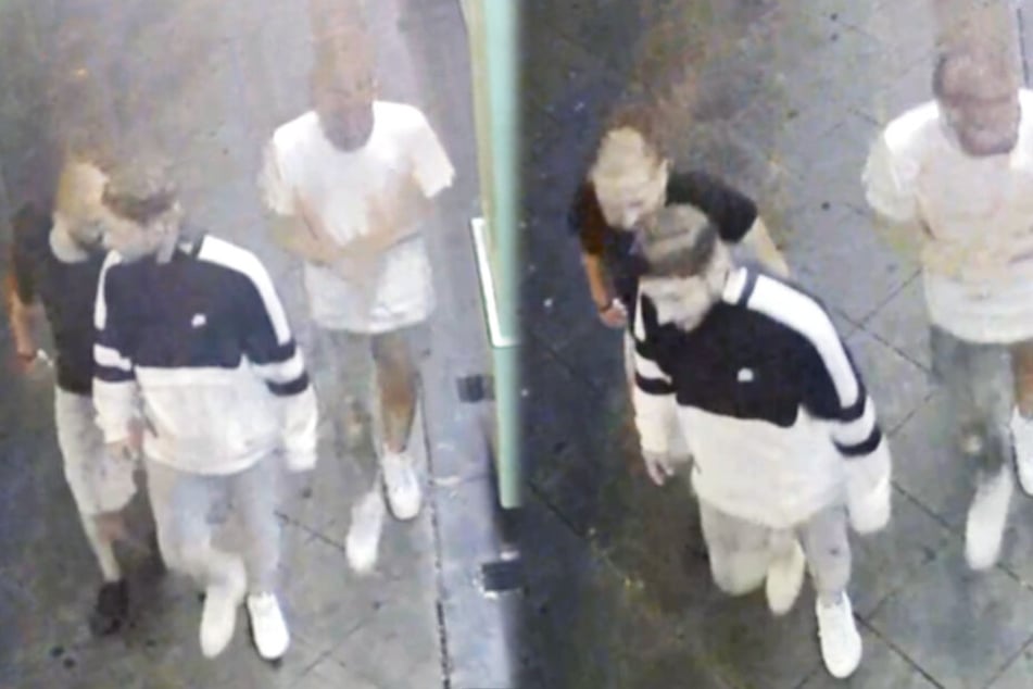 Die Montage zeigt zwei Screenshots aus dem Video, welches die Polizei in Frankfurt zur Verfügung stellte.
