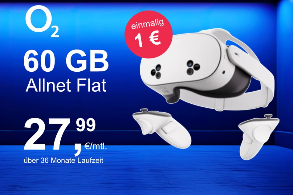 Die Meta Quest 3s im o2 Mobile M inkl. 60 GB+ für einmalig nur 1 Euro.