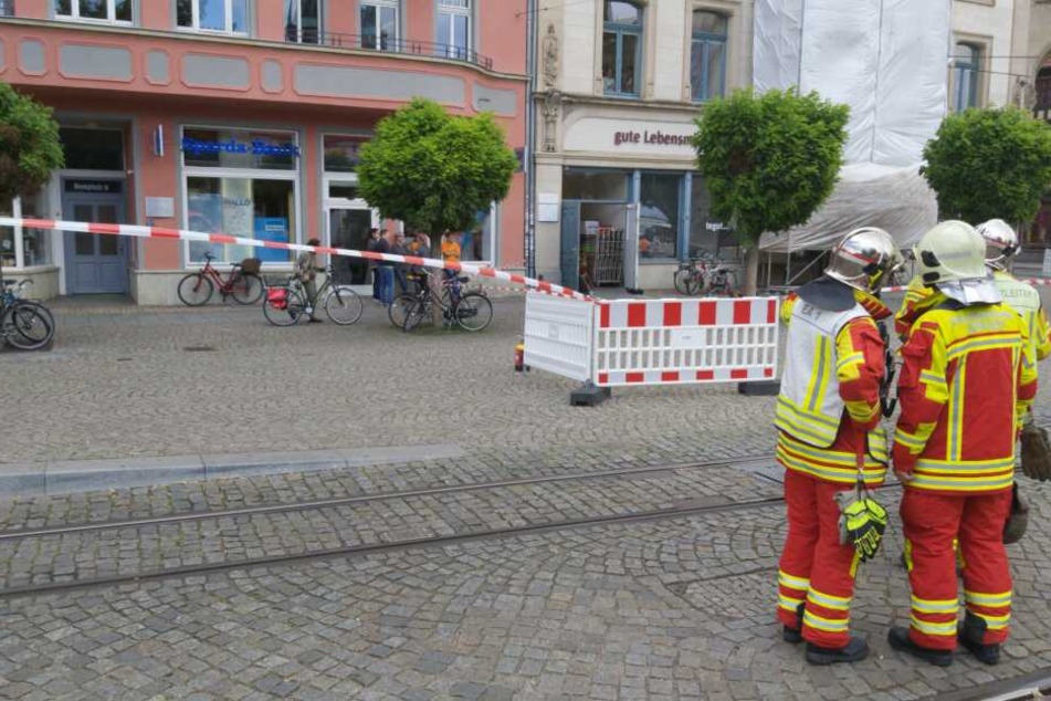 Der Bereich wurde abgesperrt.