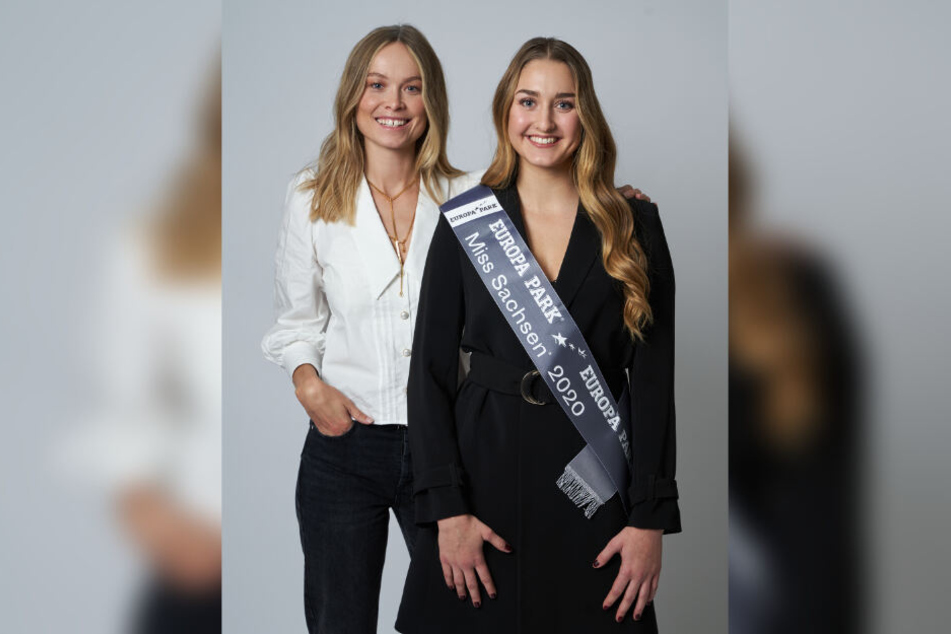 Nadine Voigt (21, r., hier neben Miss Germany Nadine Berneis) ist neue Miss Sachsen.