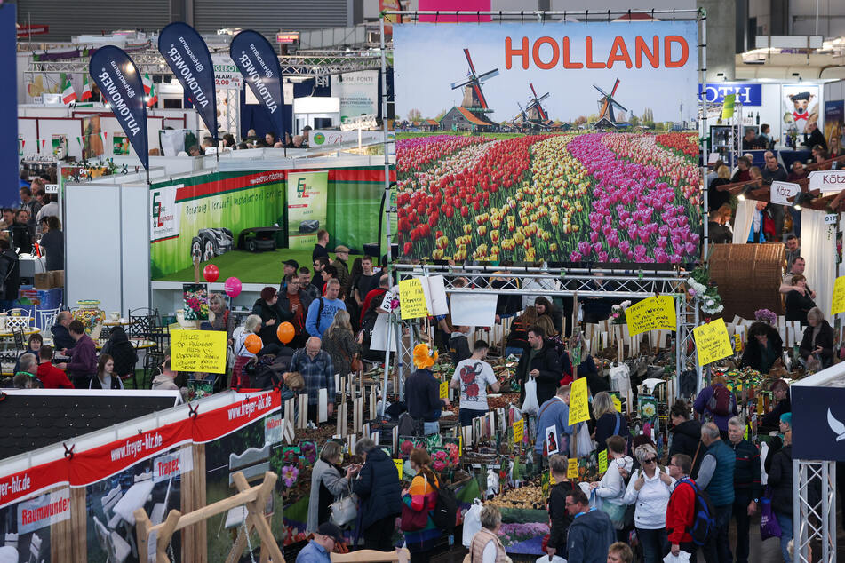 Blumenzwiebeln, wohin das Auge reicht - Sachsens größte Verbrauchermesse ist für viele Hobby-Gärtner ein Muss.