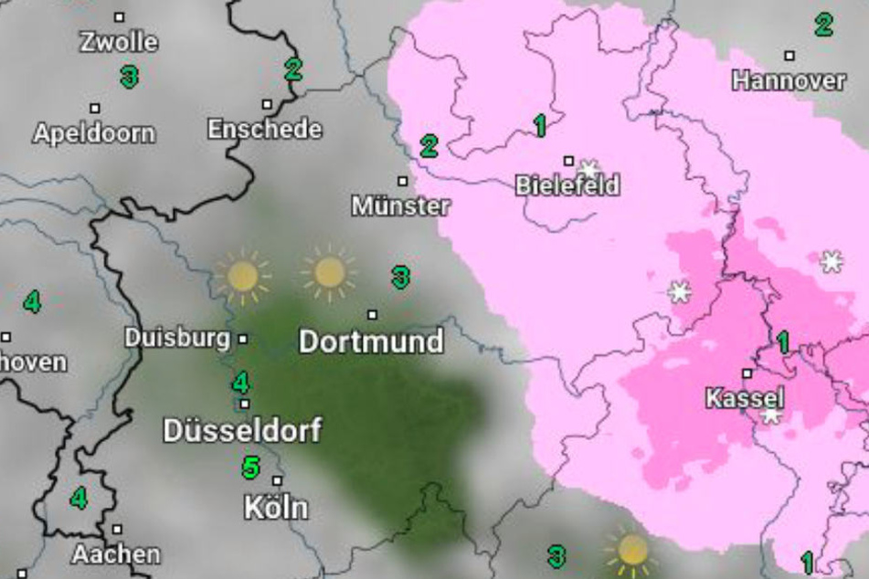 Die Temperaturen fallen in OWL auf ein Grad.
