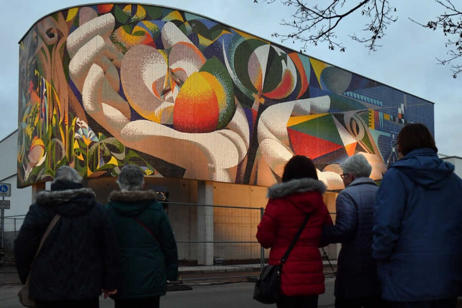 Das Mosaik wurde am Dienstag offiziell eingeweiht.