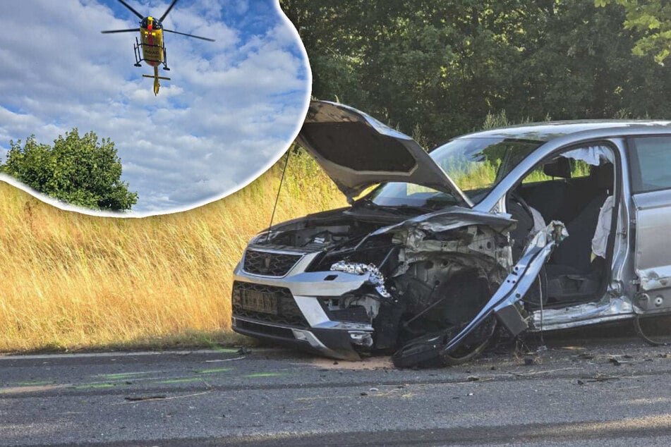 Vier Verletzte nach schwerem Unfall: Rettungs-Hubschrauber fliegt Kind in Klinik