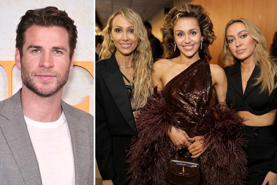 It seems like Brandi (r.), Miley (second from r.), and Tish Cyrus may all still hold a grudge against the Hannah Montana star's ex husband, Liam Hemsworth (l.).