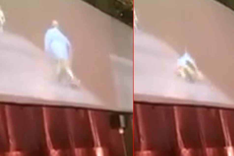 Auf einem Video sieht man, wie das Model plötzlich zusammenbricht.