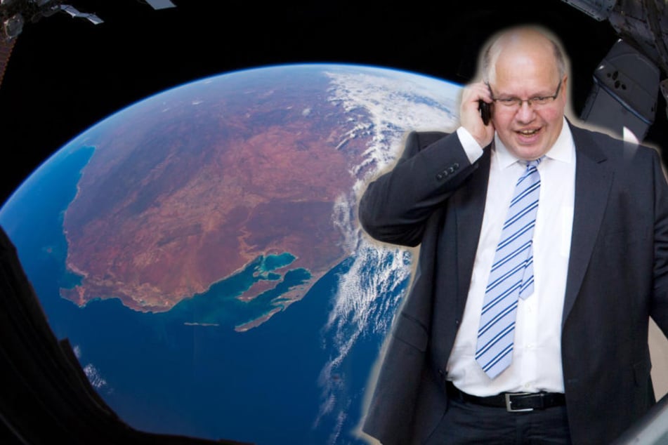 Etwa 20 Minuten soll der Live-Call zwischen Peter Altmaier und Alexander Gerst auf der ISS gehen. (Bildmontage)