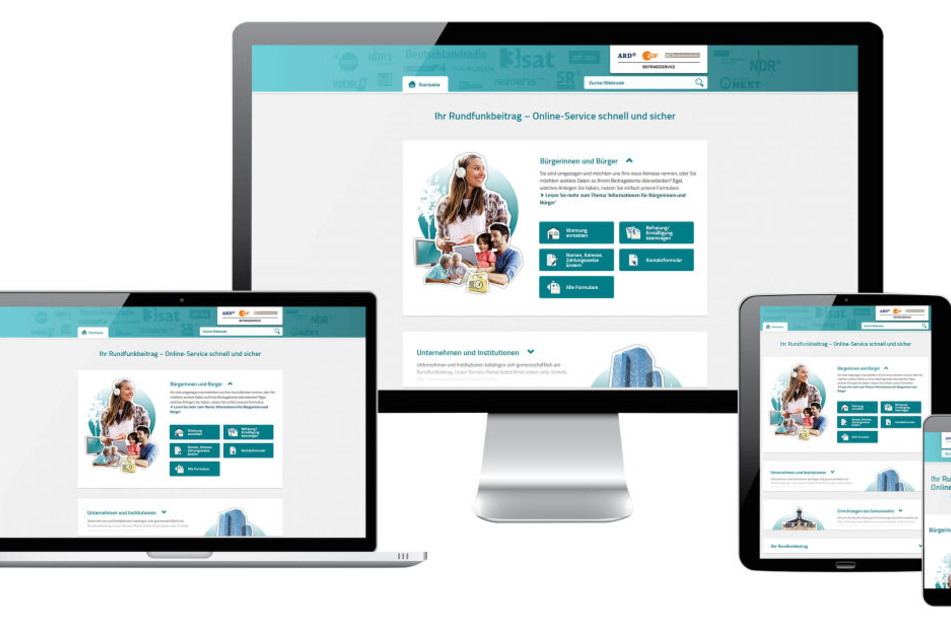 Das Onlineportal des Beitragservices.