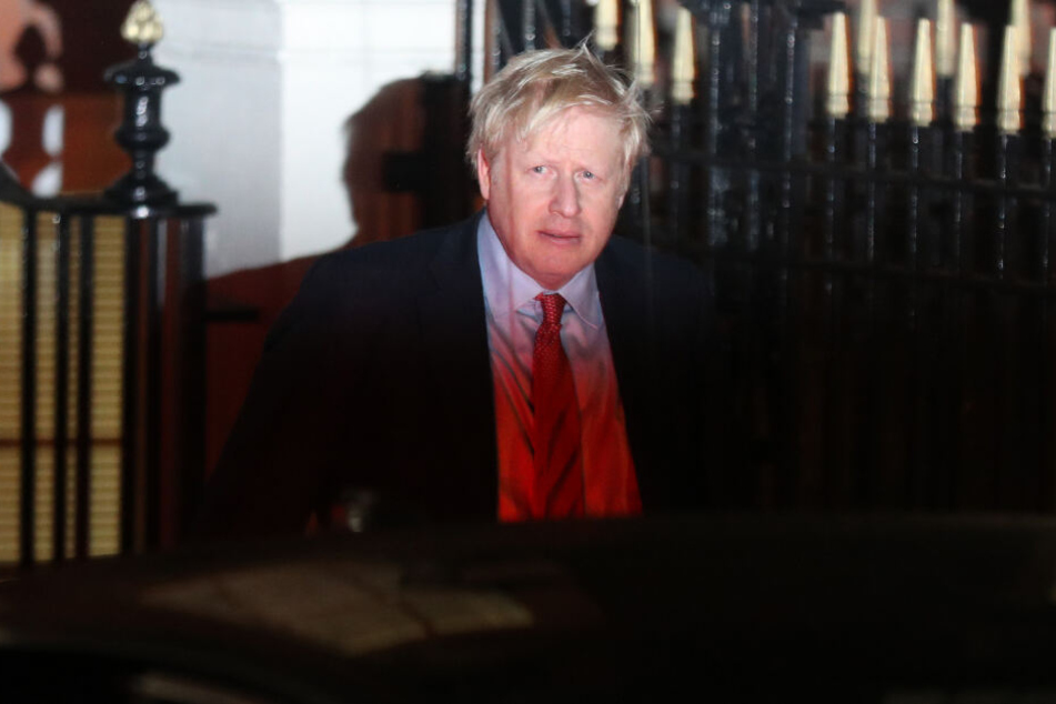 Boris Johnson, Premierminister von Großbritannien, verlässt die Zentrale der Konservativen Partei.
