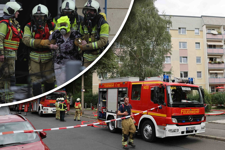 Dresden: Feuer in Leubener Mehrfamilienhaus: Polizei ermittelt wegen Brandstiftung