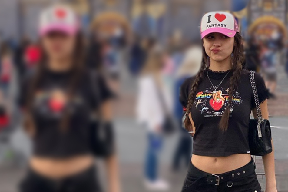 Olivia Rodrigo rocks a pair of low-rise jeans at Disneyland, California.