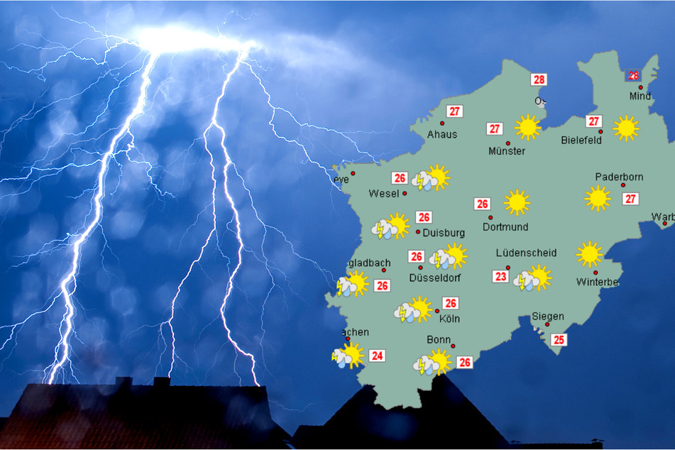 Feuchtwarmes Klima sorgt für Schauer und Gewitter in NRW