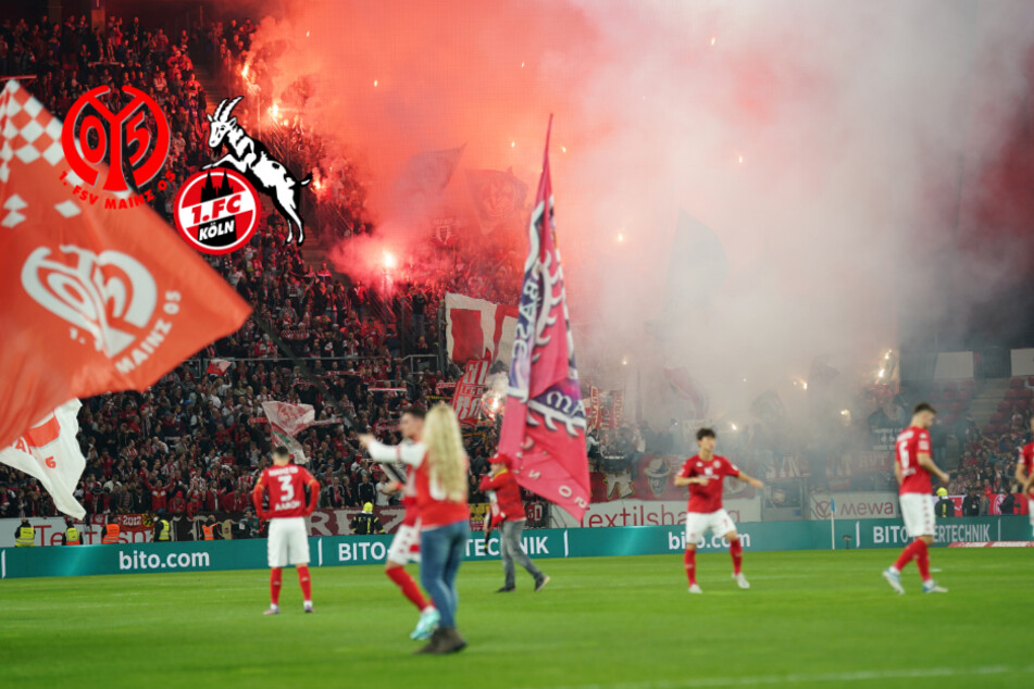 Nach Roter Karte: 1. FC Köln geht gegen Mainz 05 unter, Gäste-Fans zünden Pyro!