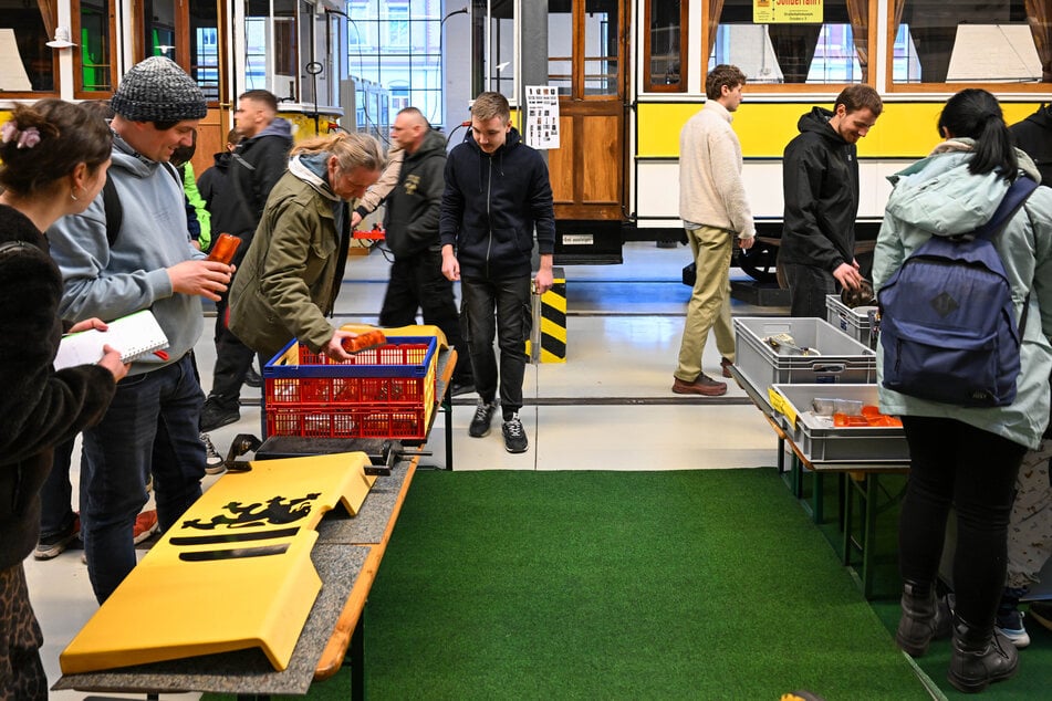 Die Hallen des Straßenbahnmuseums in Trachenberge.