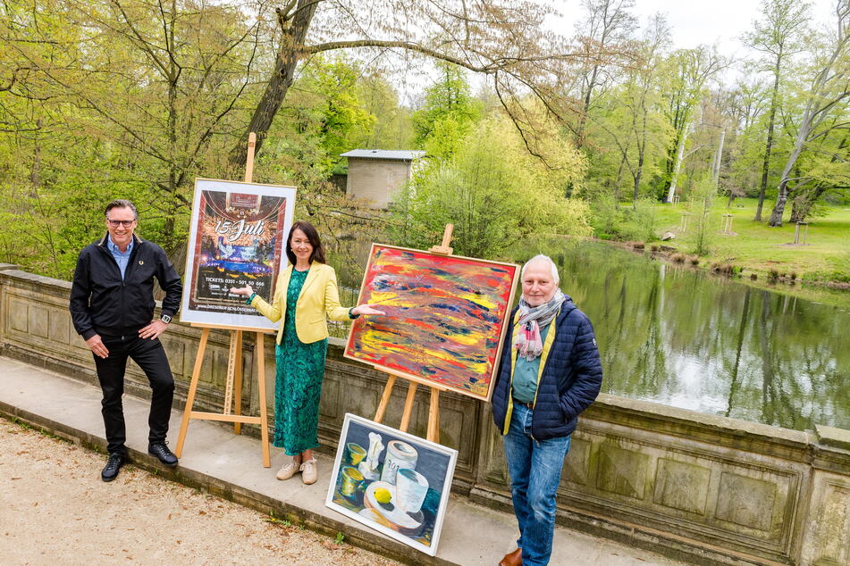 Veranstalter Mirco Meinel (51), Sylvia Grodd (48) und Ulrich Finger (68, v.l.) freuen sich auf Künstlerbewerbungen.