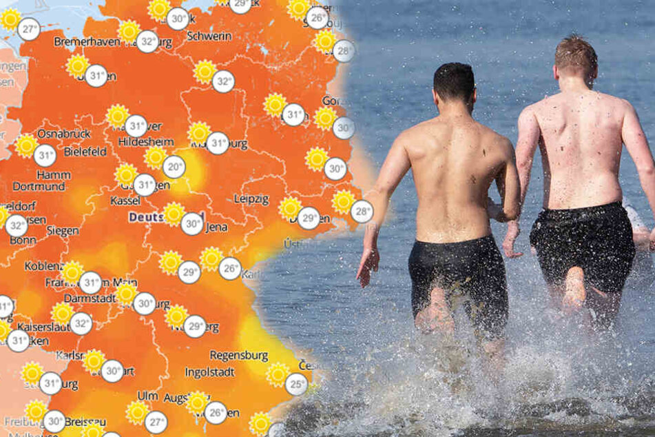 Das Wochenende lädt zum Baden ein.