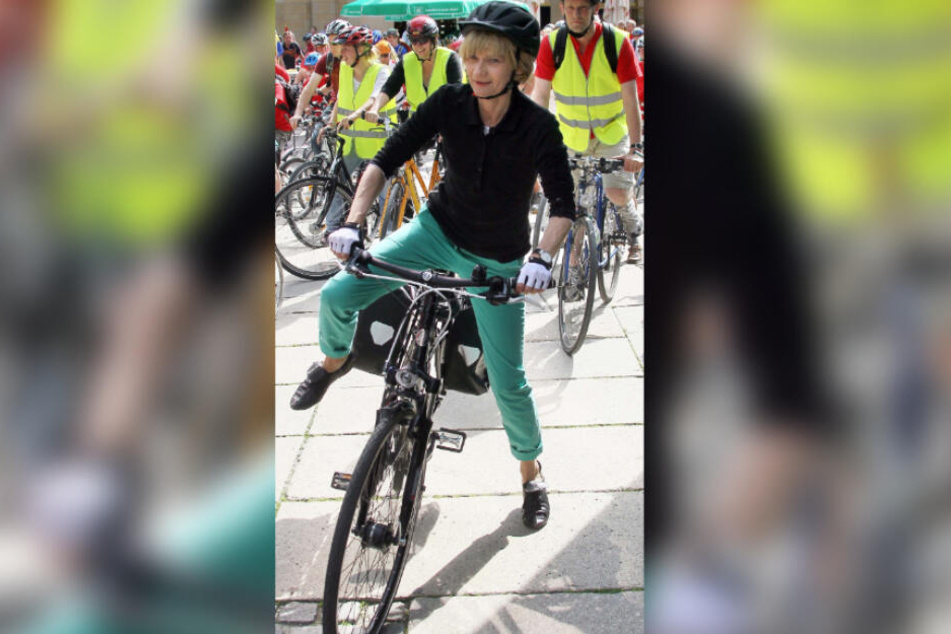 Familien Radtour 2012 in Chemnitz. Ludwig ist mit am Start.