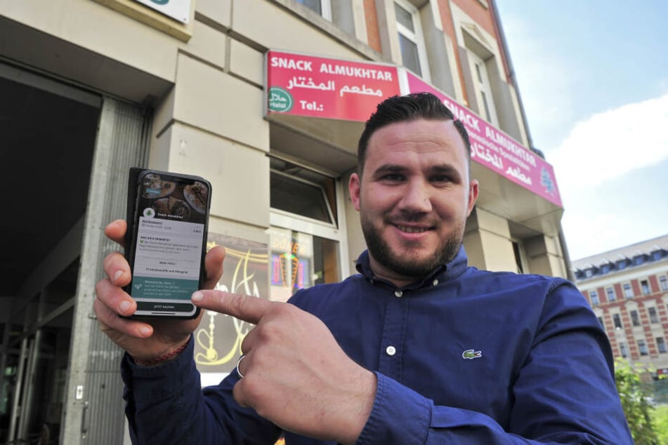 Ziad Awad (29) und die App "Too good to go": Seit einem Jahr verkauft er dort übrig gebliebene Speisen zum Billigpreis.